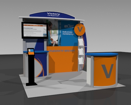 Exhibit Displays, 10x10 displays, The Exhibit Source, Full-scale custom portable display, Boston, MA, trade show display