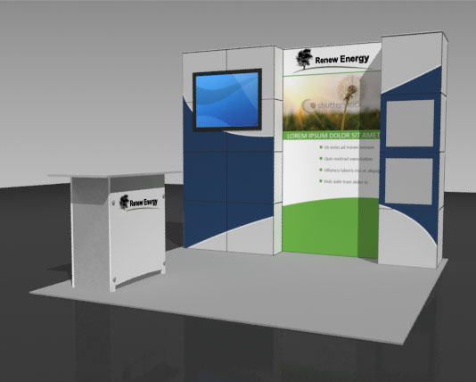 Exhibit Displays, 10x10 displays, The Exhibit Source, Full-scale custom portable display, Boston, MA, trade show display