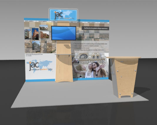 Exhibit Displays, 10x10 displays, The Exhibit Source, Full-scale custom portable display, Boston, MA, trade show display