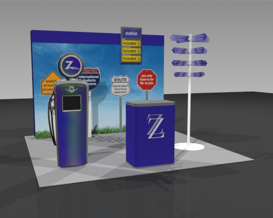 Exhibit Displays, 10x10 displays, The Exhibit Source, Full-scale custom portable display, Boston, MA, trade show display