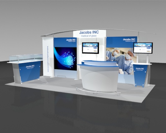 Exhibit Displays, 10x20 linear displays, The Exhibit Source, Full-scale custom modular display, Boston, MA