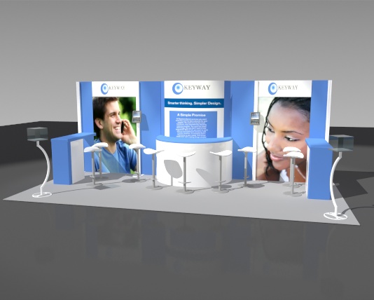 Exhibit Displays, 10x20 linear displays, The Exhibit Source, Full-scale custom modular display, Boston, MA