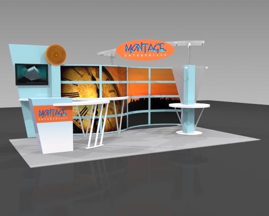 Exhibit Displays, 10x20 linear displays, The Exhibit Source, Full-scale custom modular display, Boston, MA